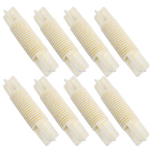 8Pcs Curtain Rod Corner Connector White Plastic Adjustable For 4.40X0.98X0.86In Curtain Rods Window Setup