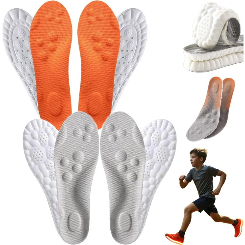 Solara Pickleball Insoles for Men & Women, Footstr 4D Comfort Memory Foam Steppers Insoles for Plantar Fasciitis