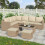 Khaki Garden Corner Sofa Set with Table & 2 Stools 7