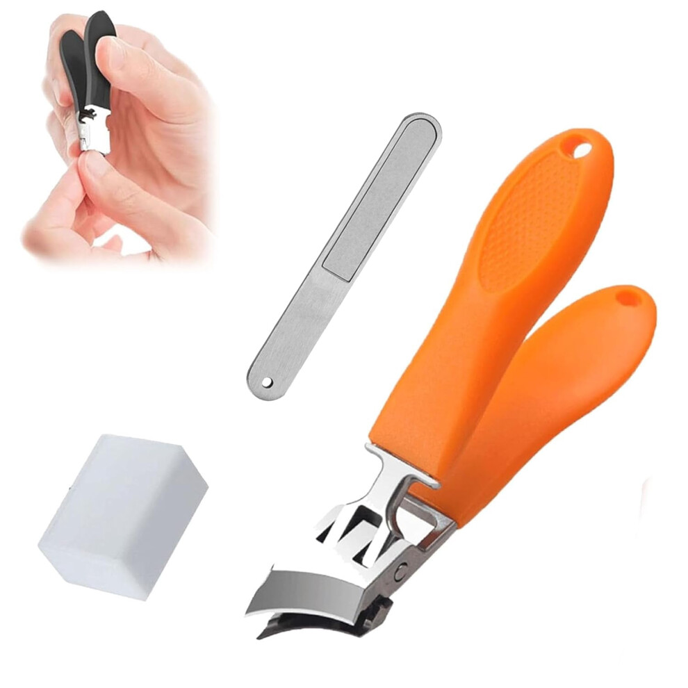 Peachloft Toenail Clippers Wide-Jaw Curved Thick Nails