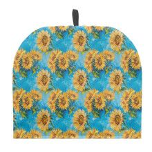 Sunflowers Tea Kettle Cover – Protective Dust Protector with Hanging Loop, Fade-Resistant, Thick Teapot Cosy for Tea Party & Restaurant