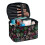Polyester Cosmetic Organizer for Travel Black with Floral 1