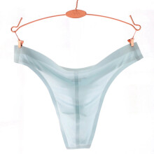 Men's Ice Silk G-Strings Thongs Blue 2XL