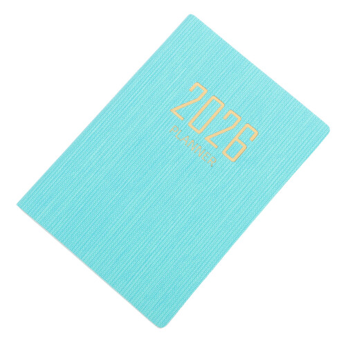 3Stk Student Planer Sky-Blue PU Leder Kompakter Monatskalender 1