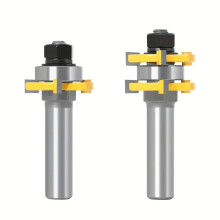 2pcs Tongue and Groove Router Bit Set Tungsten Carbide Perfect for Woodworking Cutting MDF Plywood Hardwood