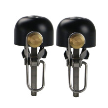 Worgeous 2 Pcs Black Brass Bike Bell for Mountain Road Bike Handlebar -26mm 30-36mm Diameter