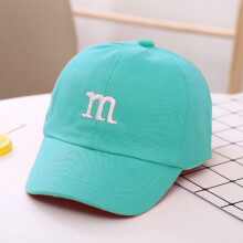 Children's The letter M Baseball Cap for Girls Boy Hats Sunscreen Baby Hat Hip Hop M Letter Embroidered Kids Caps 1-6-8-12-15 Years