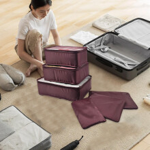 6-Pc Portable Travel Packing Cubes Set – Large Capacity, Compatible with Suitcases, Toiletries & Laundry