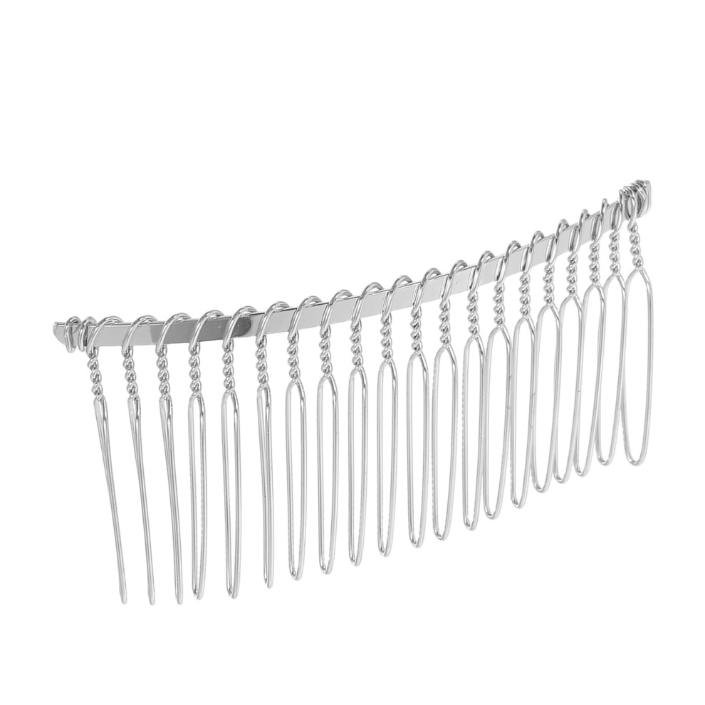 Silver Wedding Veil Comb Bridal Hair Clip Comb For Sewing Onto Wedding Veils 1Pcs