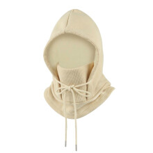 3 in 1 Beanie Hat with Scarf for Women, Windproof Hat Scarf Set Unisex Hooded Scarves with Drawstring