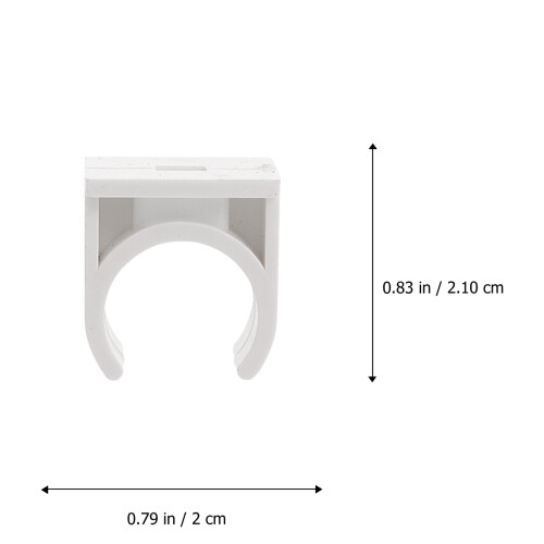 100-Piece Beige Pvc U Clamp Bracket Pipe Hangers Set For 1