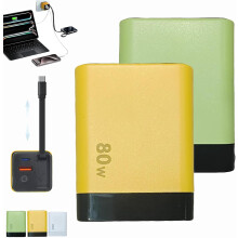 3-in-1 Retractable Charger 80W with 60cm Type-C Cable and 2