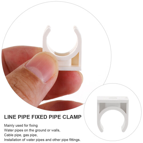 100-Piece Beige Pvc U Clamp Bracket Pipe Hangers Set For 2