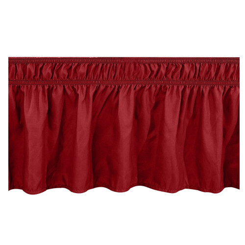Wrap Around Dust Ruffle Bed Skirt – Microfiber, Adjustable Elastic, Wrinkle-Free, Machine Washable