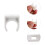 100-Piece Beige Pvc U Clamp Bracket Pipe Hangers Set For 7