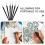 18Pcs Portable Black Calligraphy Brush Set Soft Bristle Painting Tools 7