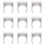 100-Piece Beige Pvc U Clamp Bracket Pipe Hangers Set For 8