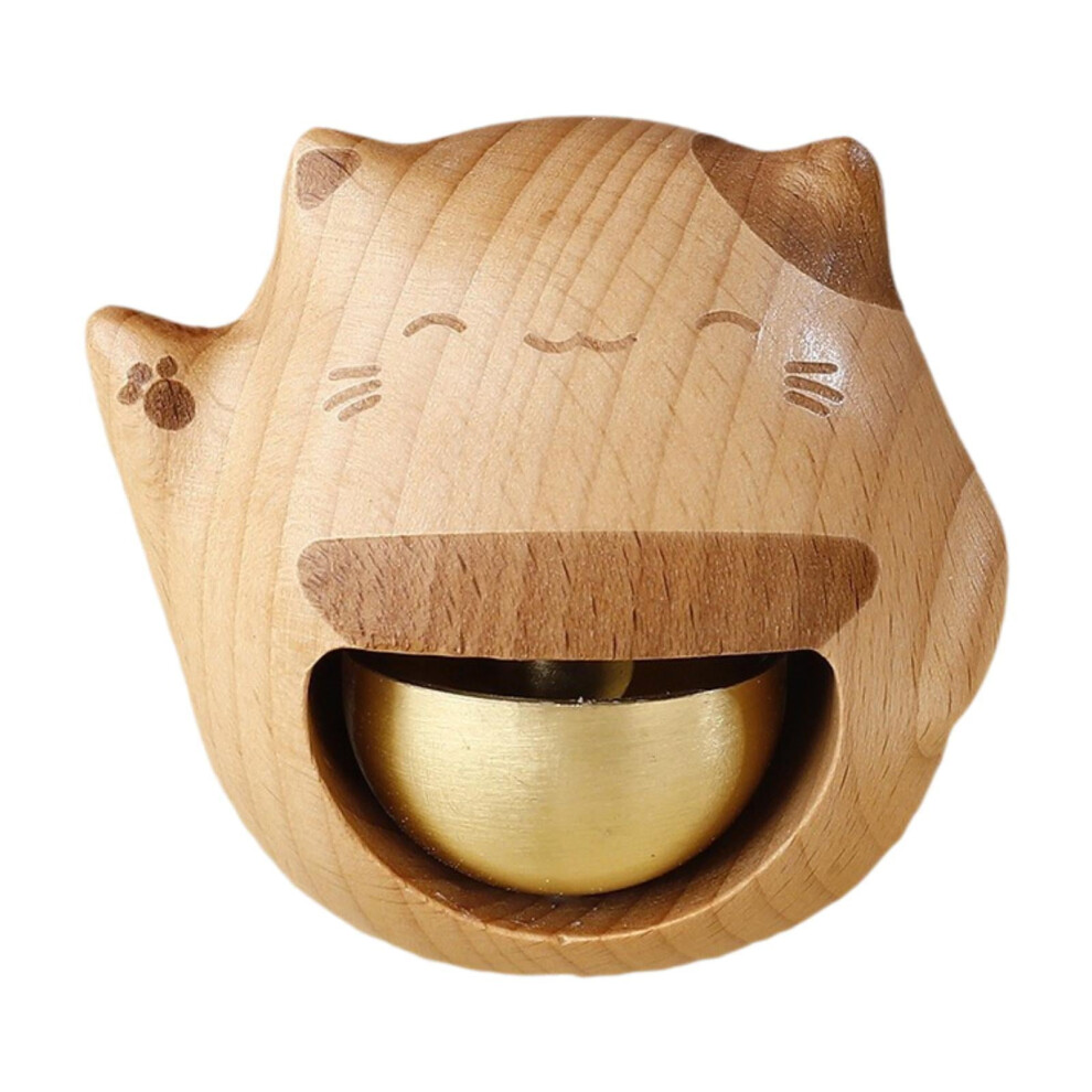 Cat Door Bell Wooden Ornament For Restaurant Office Store 975221535795