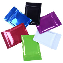 100pcs 7x10cm Self-Sealing Mylar Zip Lock Bags – Smell-Proof, Food-Safe, Long-Term Storage; Compatible with Candy, Tea, Coffee