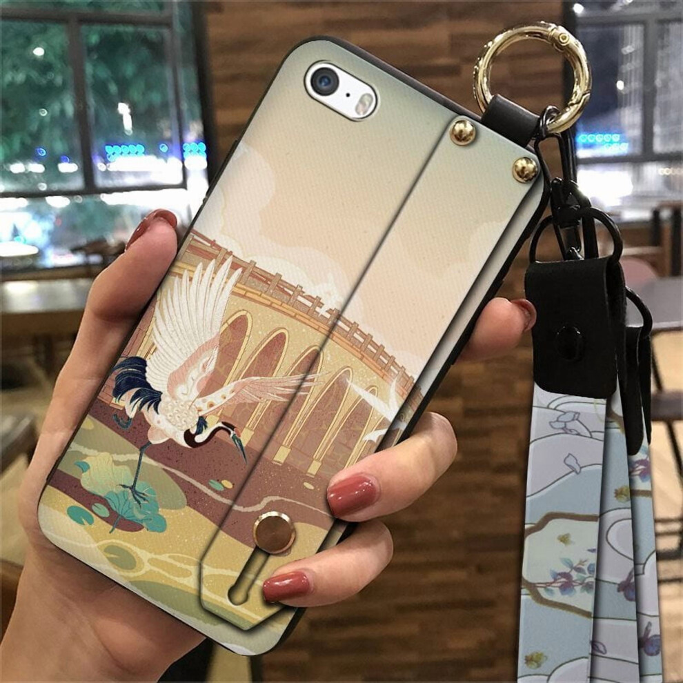 Phone Case Compatible With Iphone 5/5S/Se Â Chinese Style, Shockproof, Dirt-Resistant, Anti-Knock, Ring Wrist Strap, Waterproof, Durable 9085618452558