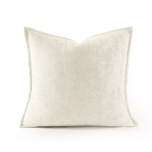 45x45CM Christmas Decorative Throw Pillow, 1 Pcs Soft Euro Velvet & Neutral Chenille Pillow with Elegant Design for Sofa Bed Living Room, White