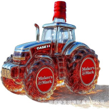 Vintage Decanter, Decorative Whiskey Bottle, Off-Road Vehicle Design, Transparent glass bottle Bar decoration (I)