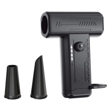 Cordless Blower, High-Speed Mini Turbocharger with 130,000 RPM, LED Light and Versatile Nozzles Battery High-Speed Mini Fan