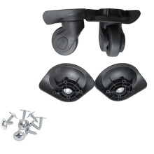 A19 Luggage Wheels Suitcase Single Row Roller Hardware Repairing Kit Spinner Casters Wheel 1 Pair Black with Screws