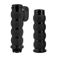 For Harley Honda Yamaha Kawasaki Black 1" Motorcycle Non-Slip Rubber Hand Grips