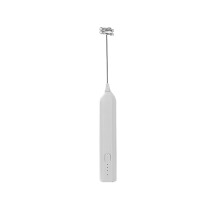 Electric Milk Frother, Rechargeable Handheld Electric Milk Frother with 2 Heads and 1 Charging cable