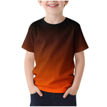 Boys Kids Short Sleeve Tee Casual Summer Shirts Kid Fashion Gradient Loose Tops Tees 2-13 Years