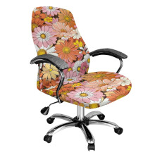 Daisy Print Computer Office Chair Covers, Soft Universal Desk Chair Slipcover 1 Piece, Removable Seat Cover for Office Chair