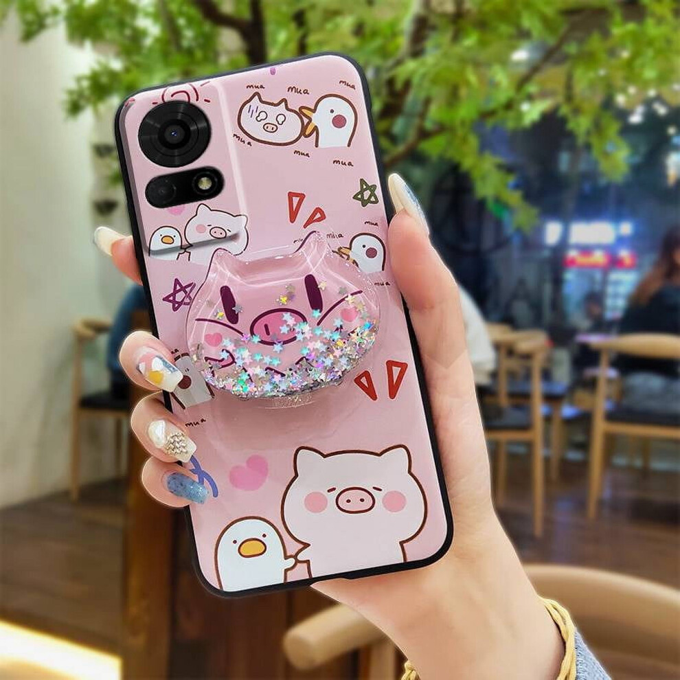 Phone Case Compatible With Tcl 50Le/T510spp – Glitter Cartoon, Waterproof, Rotatable Kickstand, Quicksand Tpu Soft Case 9399596697710