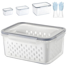 Panier Ă baies en plastique transparent avec couvercle et double couche