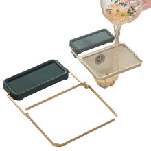 Rotatable Suction Cup Kitchen Sink Strainer with 50 Filter Bags, Mesh Waste Rack and Drain Basket forFood Scraps, No Drill Foldable Corner Organizer