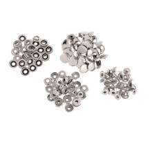 Set of 30 Metal Snap Fasteners Press Stud Buttons DIY for Leather Clothes Jacket 15mm