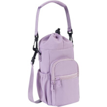 Universal Fit Water Bottle Bag with Adjustable Strap and Zip Pocket, Lightweight Oxford Cloth Carrier for Cycling, Hiking, and Outdoor Activities