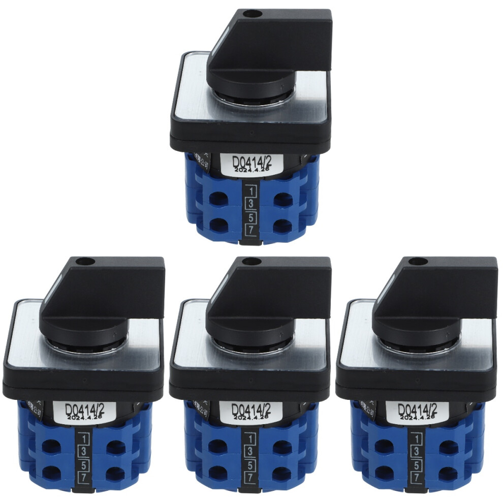 4Pcs Industrial Rotary Cam Switch Blue Abs Copper Power Control 3712458671776