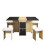 Folding Extendable Dining Table Set with 4 Chairs 1