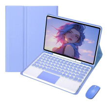 Slim Smart Keyboard Case Compatible with iPad 9.7" (5th/6th), iPad Pro 9.7" (2017/2018); detachable, built-in touchpad & Apple Pencil holder