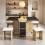 Folding Extendable Dining Table Set with 4 Chairs 10
