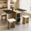 Folding Extendable Dining Table Set with 4 Chairs 2
