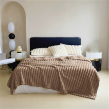 Pryess Coral Fluff & Flannel Blanket with Imitation Hair Border – Cozy, Stylish, Machine Washable