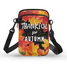 Schultertasche für Erwachsene, lässiger Gebrauch, kleine Umhängetasche mit Ahornblattmuster und Schultergurt