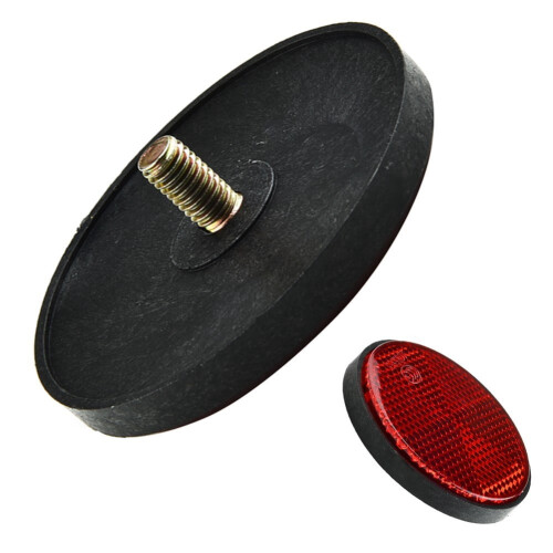 Bicycle Round Reflector Set - Red, 4 pcs 1