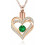 Heart Urn Necklace for Ashes with Birthstone 1