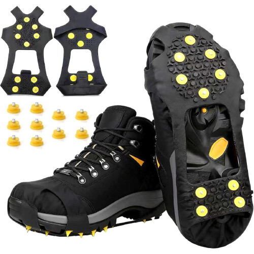 Non-Slip Shoe Spikes for Winter Use 10-Pack