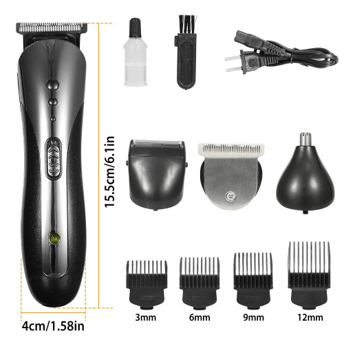 Rechargeable Beard Trimmer for Men with Nose and Ear