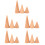 15Pcs Assorted Color Wood Ring Organizer Cone Display Stand for Rings 8