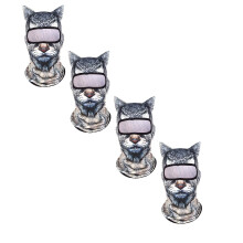 4pcs Winter Balaclava Cat Ski Mask, Windproof Full Face Animal Mask for Outdoor, Hiking, Riding, Festivals, Party, Raves, Halloween – Compatible